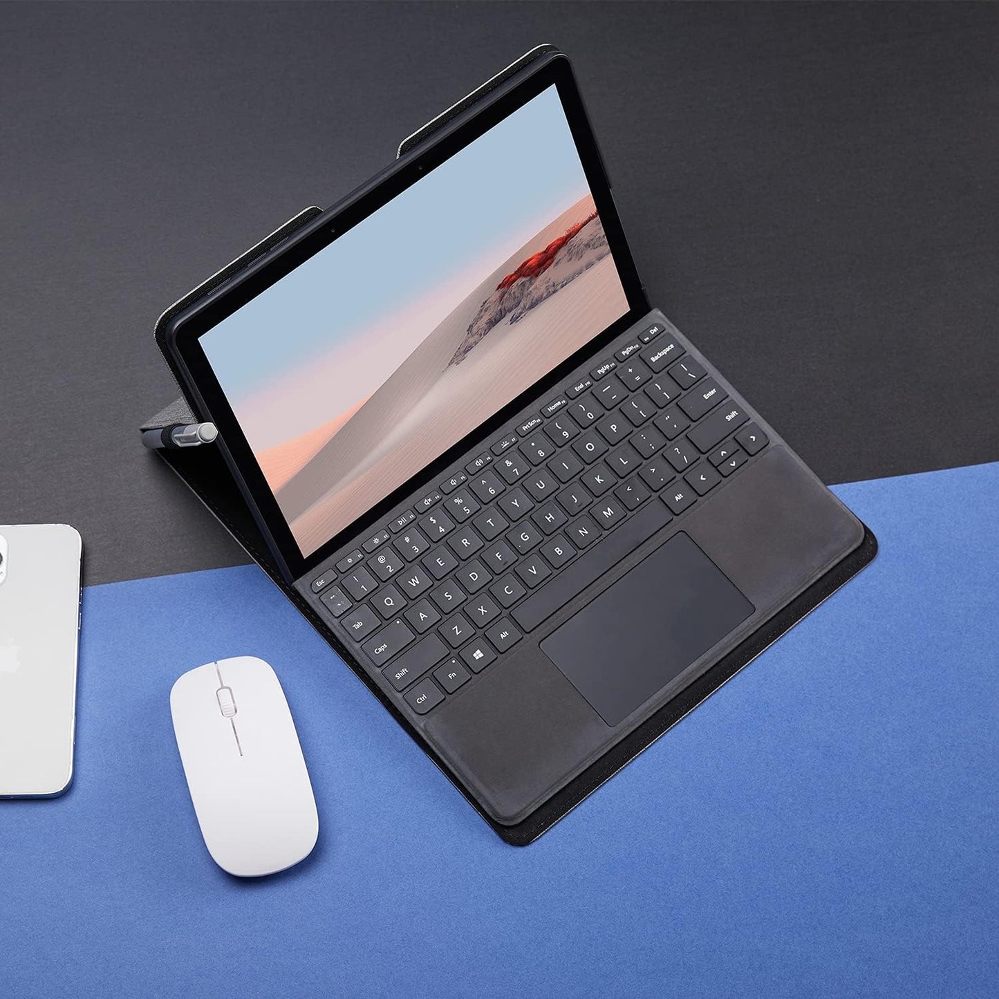 Protective Case for Surface Go 4 2023/Go 3 2021/Go 2 2020/Go 2018 with Stylus Holder, Multiple Angle Slim Lightweight Cover, Compatible with Type Cover Keyboard(Keyboard Not Included)