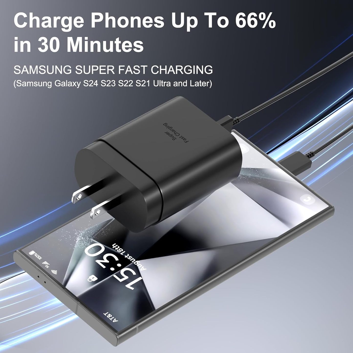 Samsung USB-C Super Fast Charging Power Adapter,25W PD Charger Block for Samsung Galaxy S25 Ultra/S25/S25+/S24 Ultra/S24/S24+/S23 Ultra/S23/S23+/S22/S22 Ultra/S22+/Note 20/S20/S21/S10, Tab S8(2 Pack)