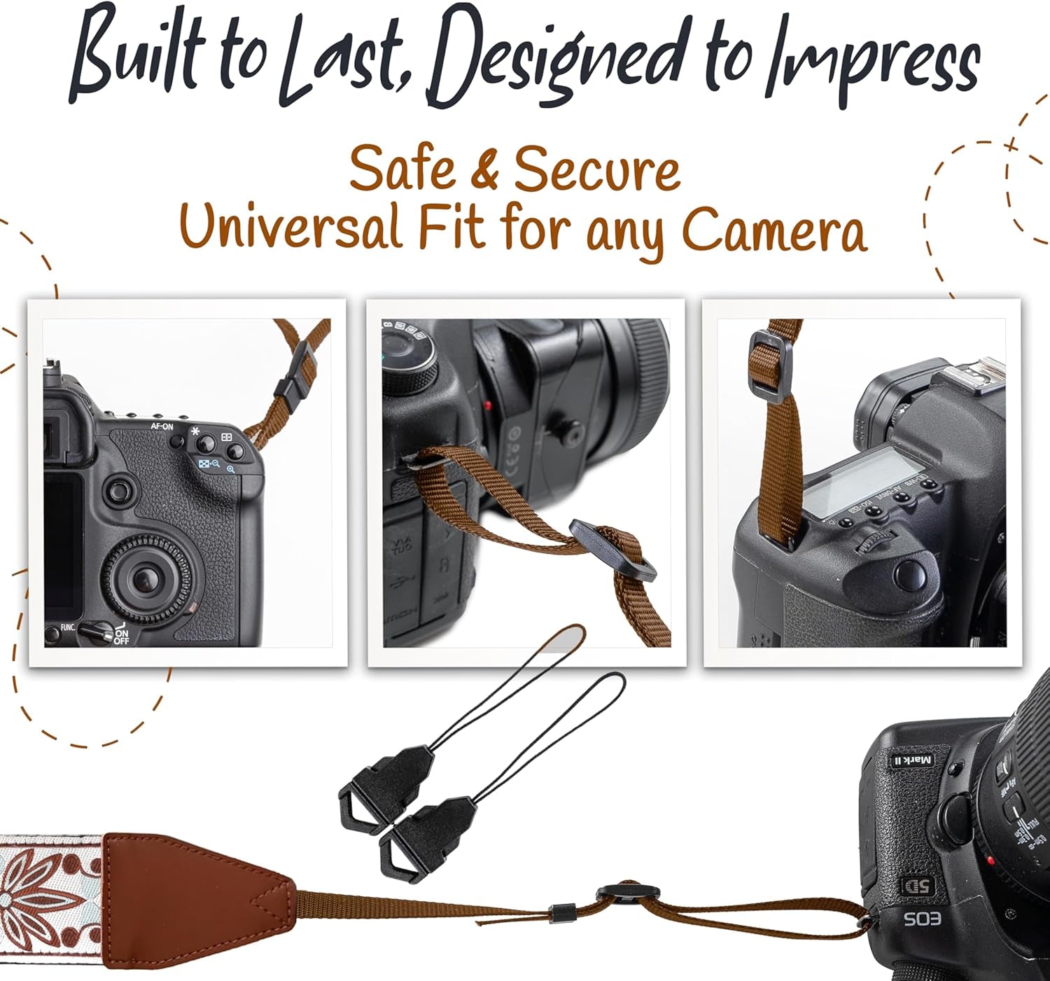 Camera Strap for All DSLR and Mirrorless Cameras. Add Your Name or Initials Make It a Personalized Gift