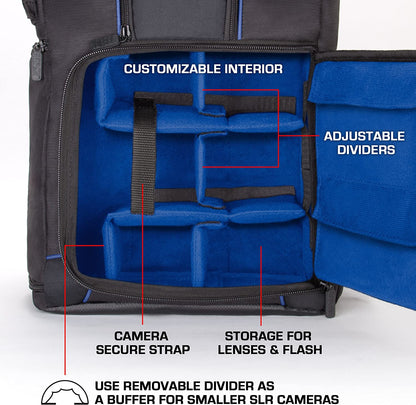 Camera Backpack for Photographers Dslr/Slr/Mirrorless Camera Bag with Laptop Slot, Rain Cover, Tripod Holder