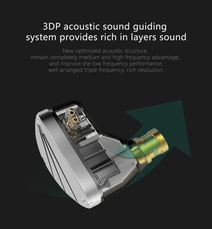 Kbear KB10 Pure IEM 5 Drivers Stage in Ear Monitor with Detachable 2 Pin Cable for Singer(With Microphone, Silver Black)