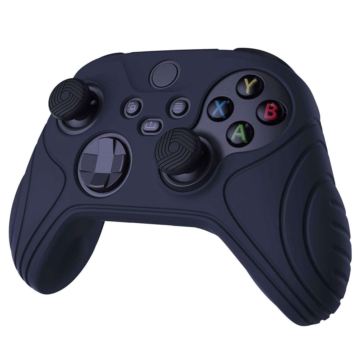 Playvital Samurai Edition Anti-Slip Controller Grip Silicone Skin for Xbox Core Controller, Ergonomic Protective Case Cover for Xbox Series S/X W/Thumb Grips - Midnight Blue