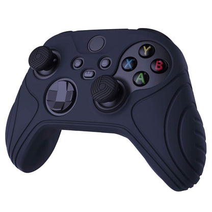 Playvital Samurai Edition Anti-Slip Controller Grip Silicone Skin for Xbox Core Controller, Ergonomic Protective Case Cover for Xbox Series S/X W/Thumb Grips - Midnight Blue