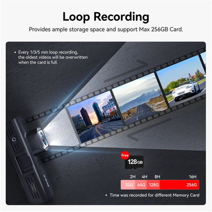 Touch Screen Dash Cam Front and Rear, 4K Dash Camera with STARVIS 2 Sensor, Free 128GB Card, Car Camera with Wifi GPS, Voice Control, WDR, 24H Parking Mode, Night Vision