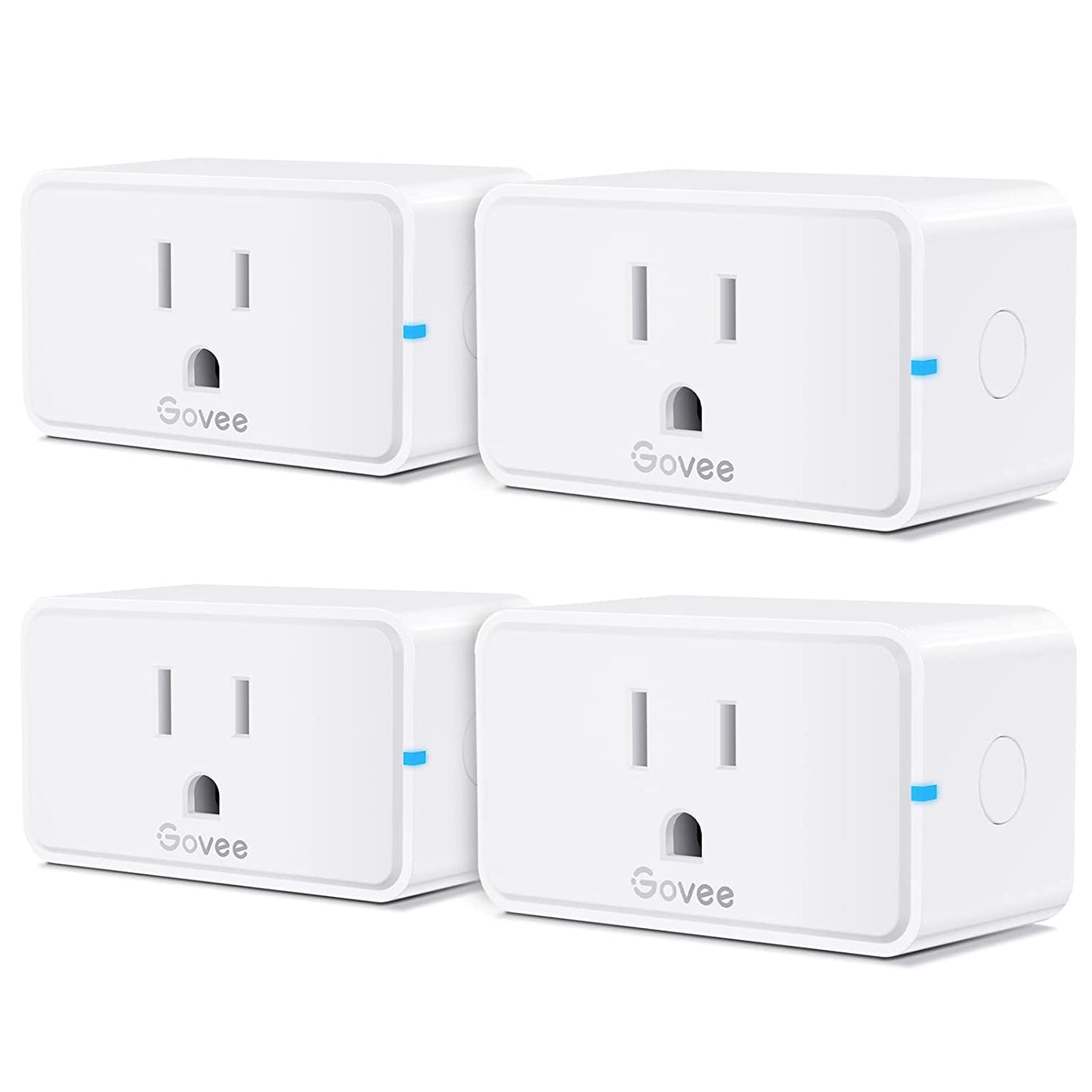 Smart Plug 15A, Wifi Bluetooth Outlets 4 Pack Work with Alexa and Google Assistant, Wifi Plugs with Multiple Timers,  Home APP Group Control Remotely, No Hub Required, ETL&FCC Certified