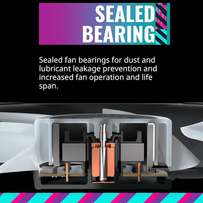 Masterfan MF120 Halo 3N1Fans, Duo-Ring ARGB Customizable Lighting, 120Mm PWM Static Pressure, ARGB Header Extender for PC Case, Liquid and Air Cooler (Mfl-B2Dn-18Npa-R1),Black