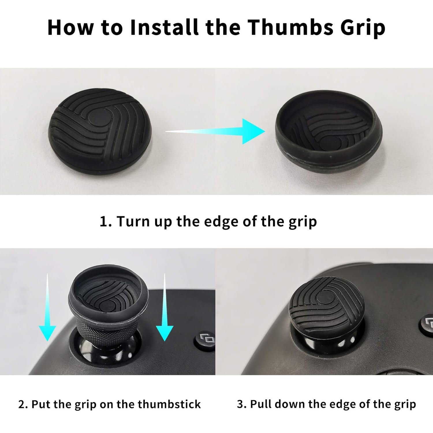 Playvital Samurai Edition Anti-Slip Controller Grip Silicone Skin for Xbox Core Controller, Ergonomic Protective Case Cover for Xbox Series S/X W/Thumb Grips - Midnight Blue