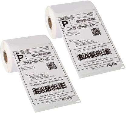 [2 Rolls, 440 Labels] 4”X 6” Postage Thermal Shipping Labels 4X6 Thermal Labels Roll Compatible with Dymo 4XL 1744907 Labelwriter