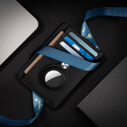Slim Minimalist Front Pocket Air Tag Wallet, RFID Blocking Card Holder Wallet with Airtag Holder